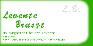 levente bruszt business card